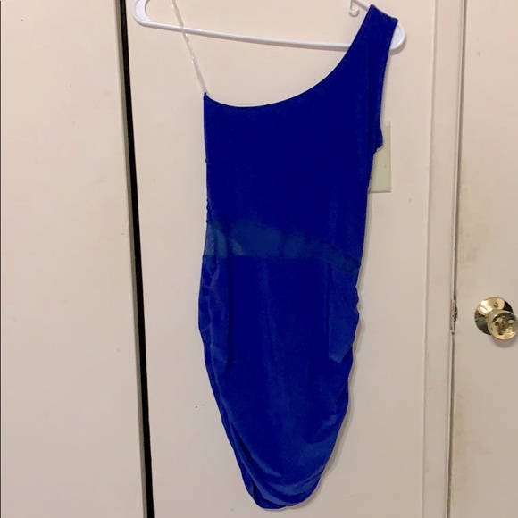 Blue One Shoulder Dress size S - Picture 3 of 3